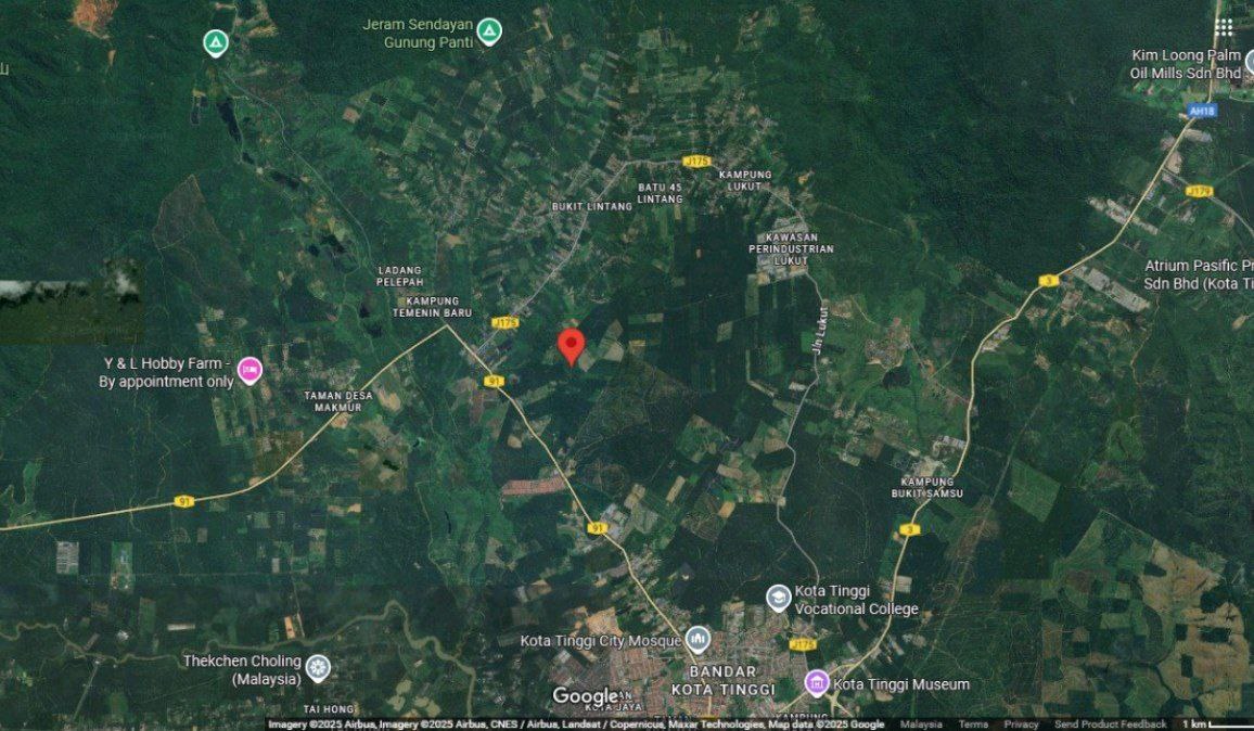 SP53 - TANAH PERTANIAN 8.93 EKAR - JALAN LOMBONG KOTA TINGGI.